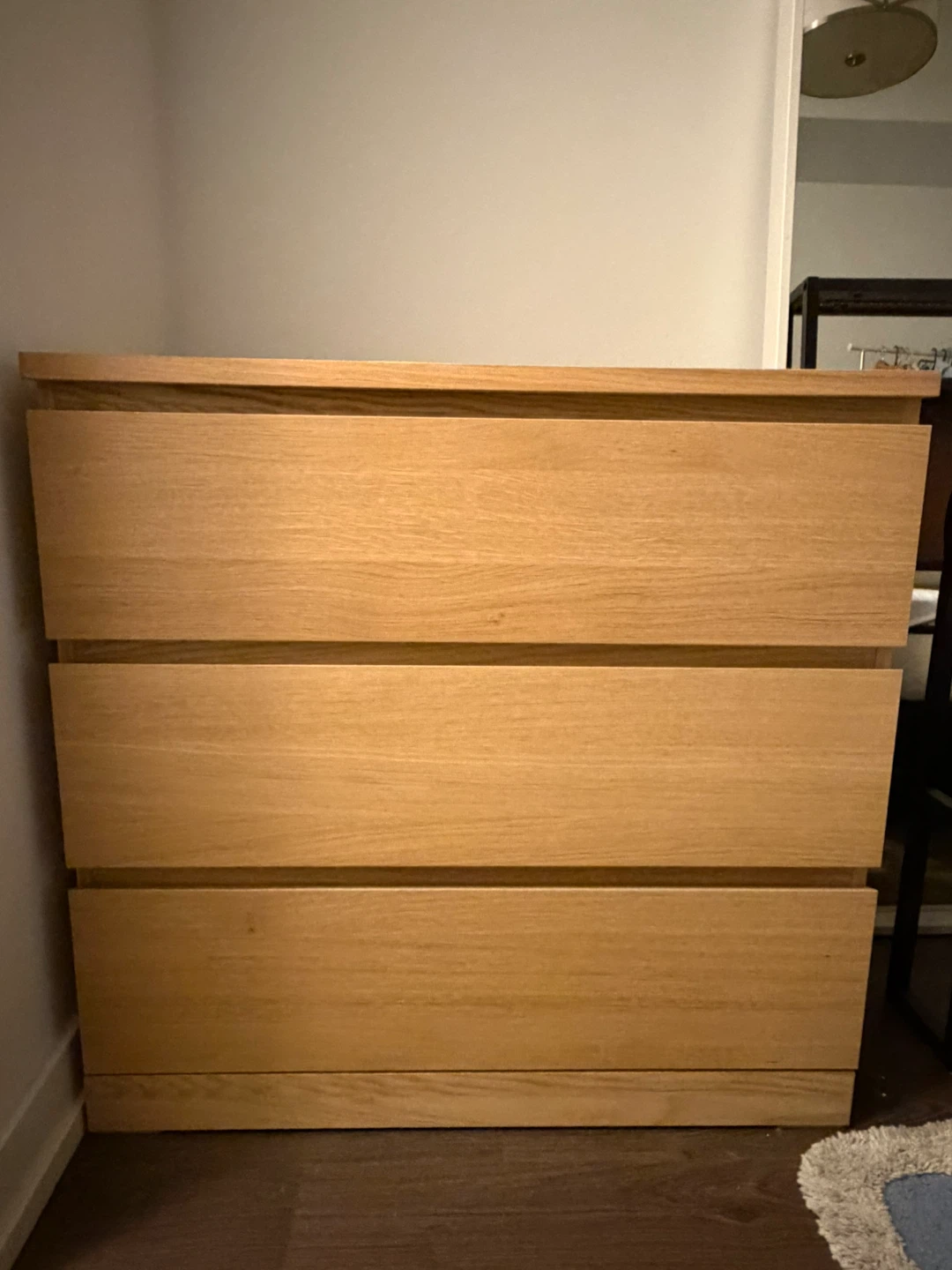 Light Wood 3-Drawer Dresser