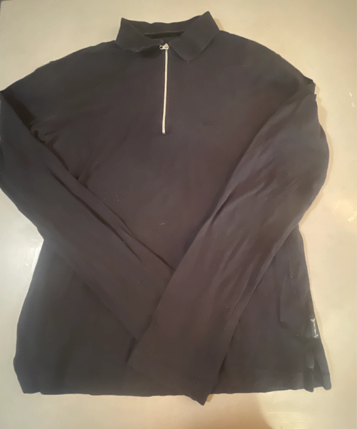 Armani Jeans black long sleeve quarter-zip top