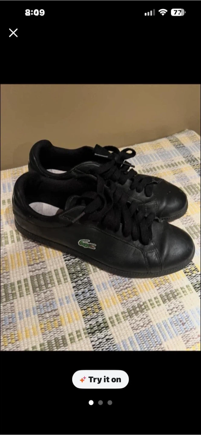 Lacoste Black Sneakers Size 10