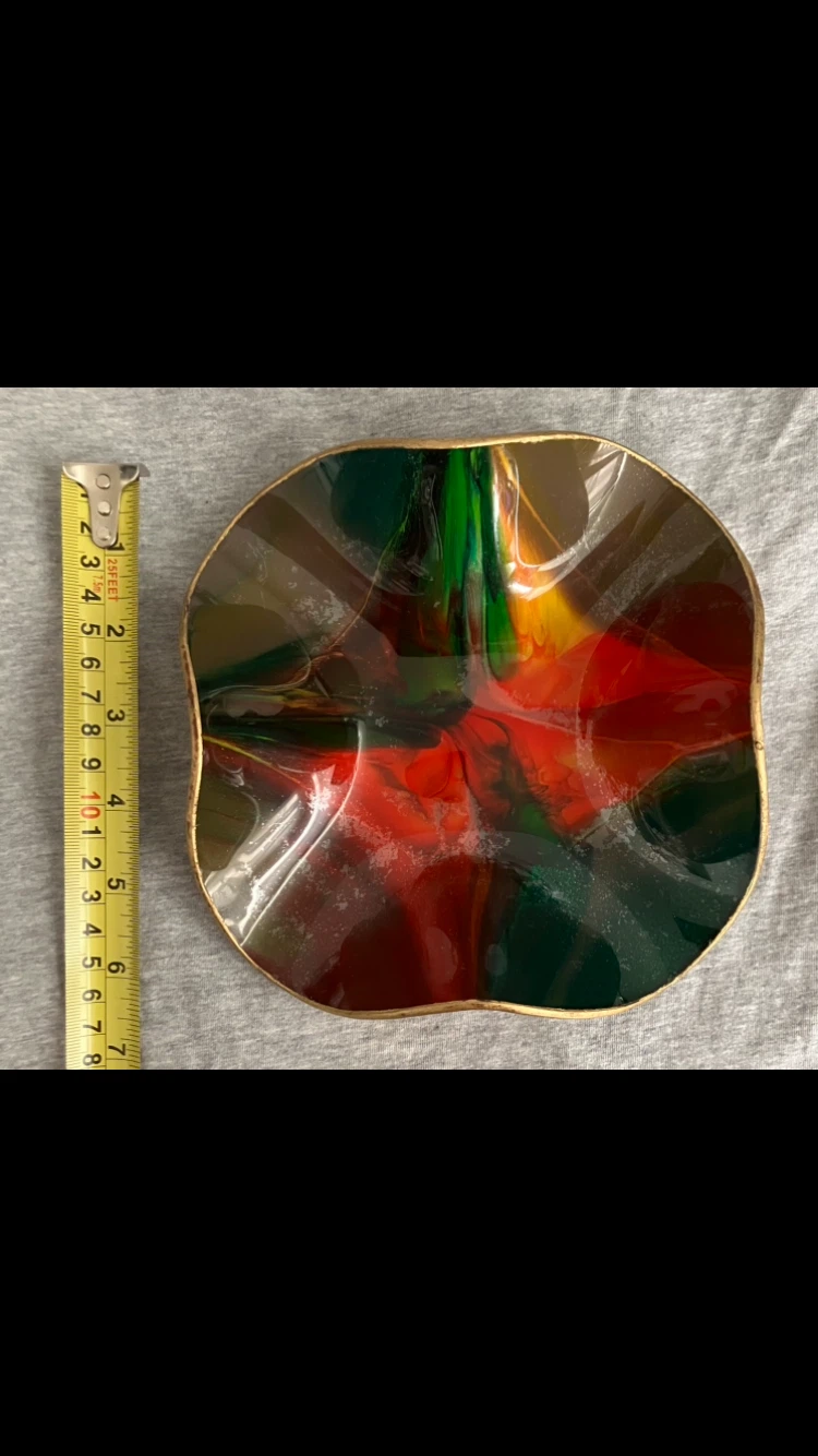 Vintage Mid-Century Seetusee Bowl Art Glass Dish❤️💚💛🧡🖤🇨🇦🍁