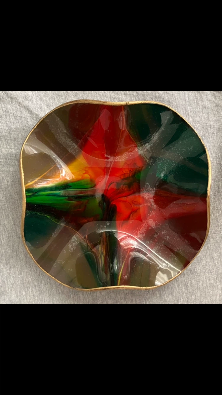 Vintage Mid-Century Seetusee Bowl Art Glass Dish❤️💚💛🧡🖤🇨🇦🍁 - photo 2