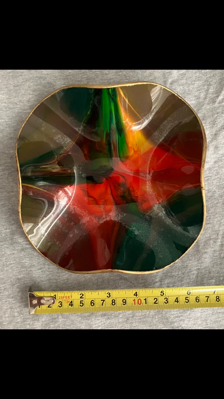 Vintage Mid-Century Seetusee Bowl Art Glass Dish❤️💚💛🧡🖤🇨🇦🍁 - photo 3