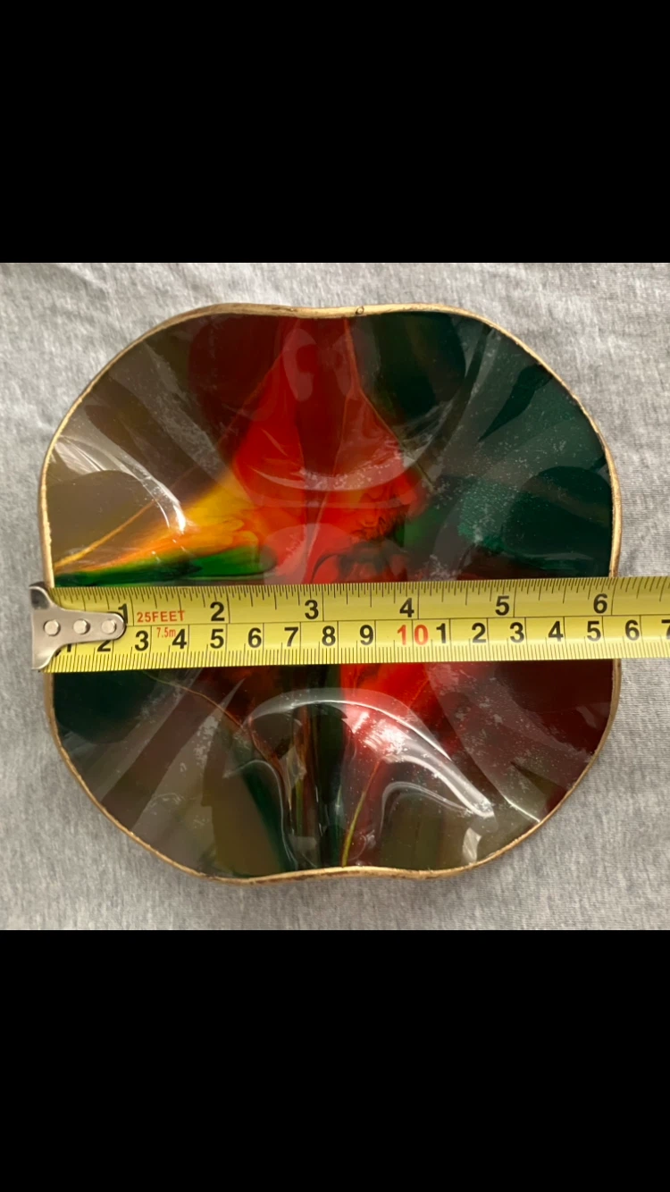 Vintage Mid-Century Seetusee Bowl Art Glass Dish❤️💚💛🧡🖤🇨🇦🍁 - photo 5