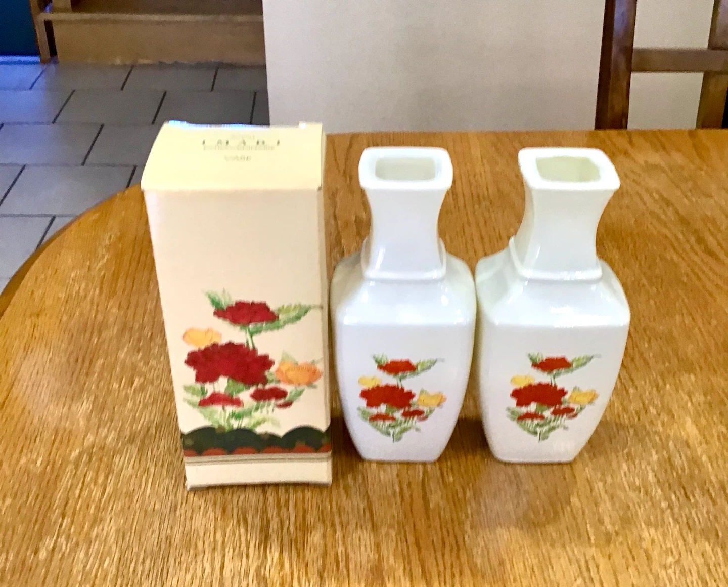 Three Avon Imari Bud Vases