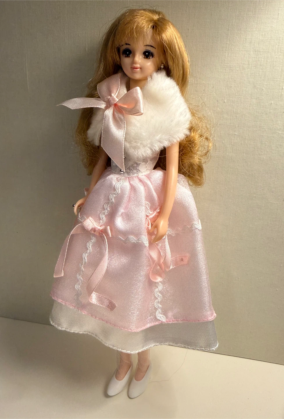 Jenny Takara Doll with Pink Dress and Fur Stole