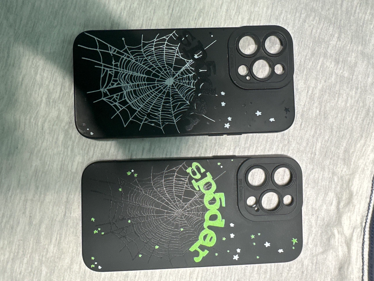 Two iPhone 14 Pro Max Spiderweb Cases