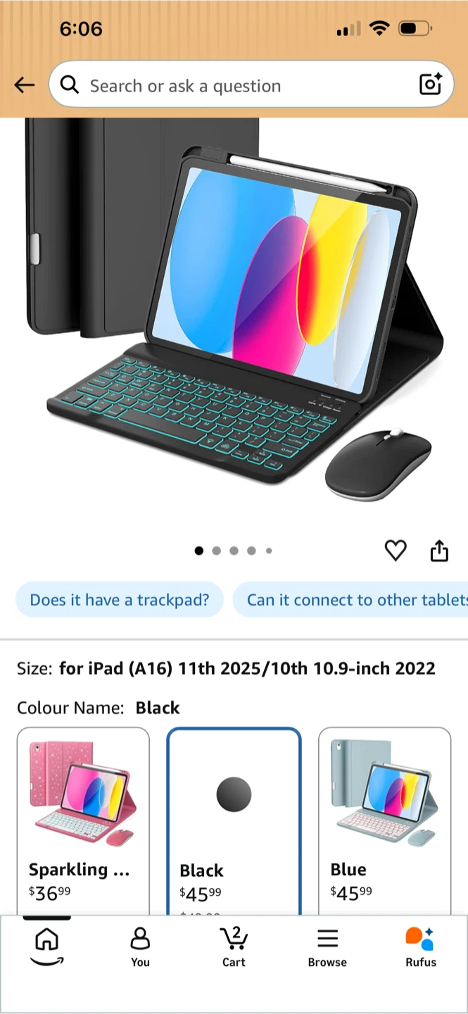 RAYMCRAFT iPad Keyboard Case and Mouse Combo