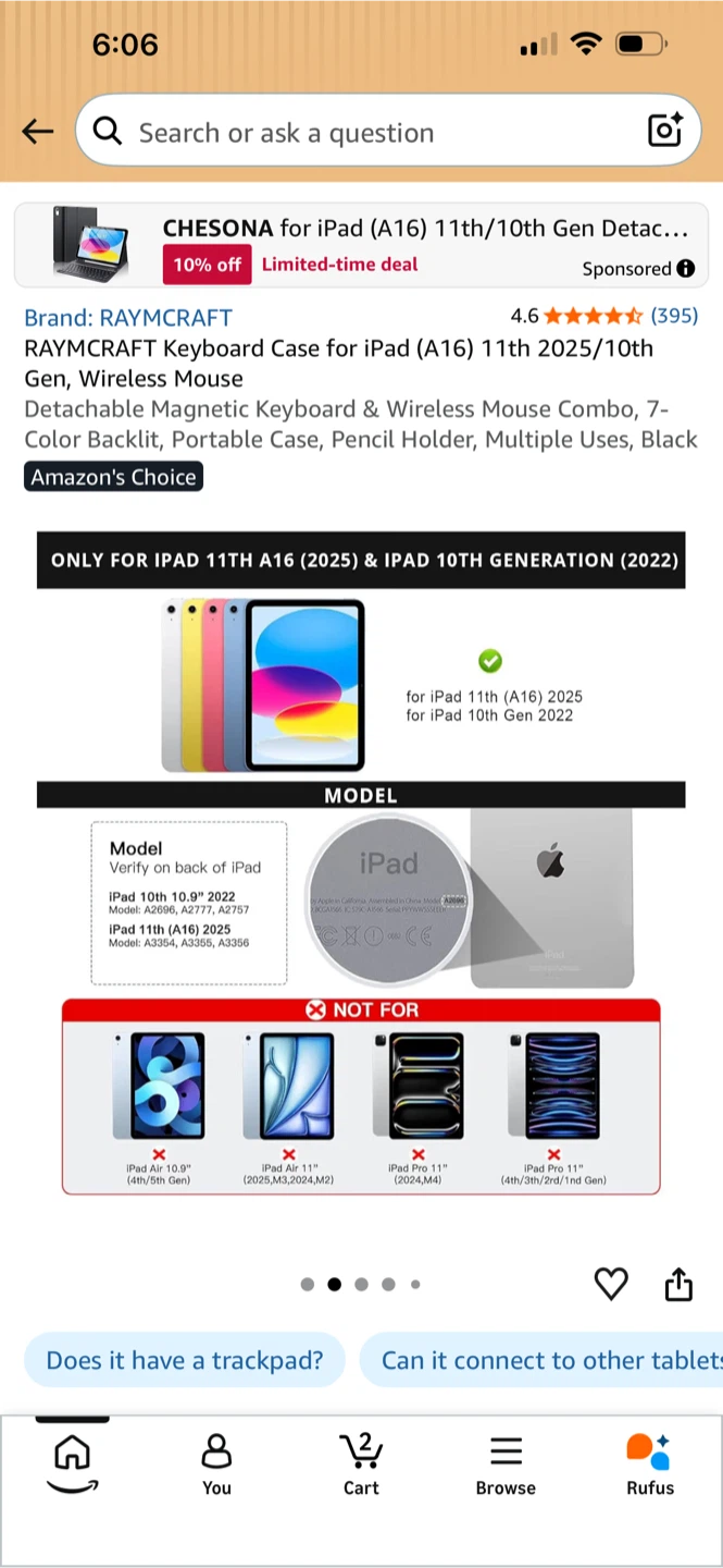 RAYMCRAFT iPad Keyboard Case and Mouse Combo - photo 2