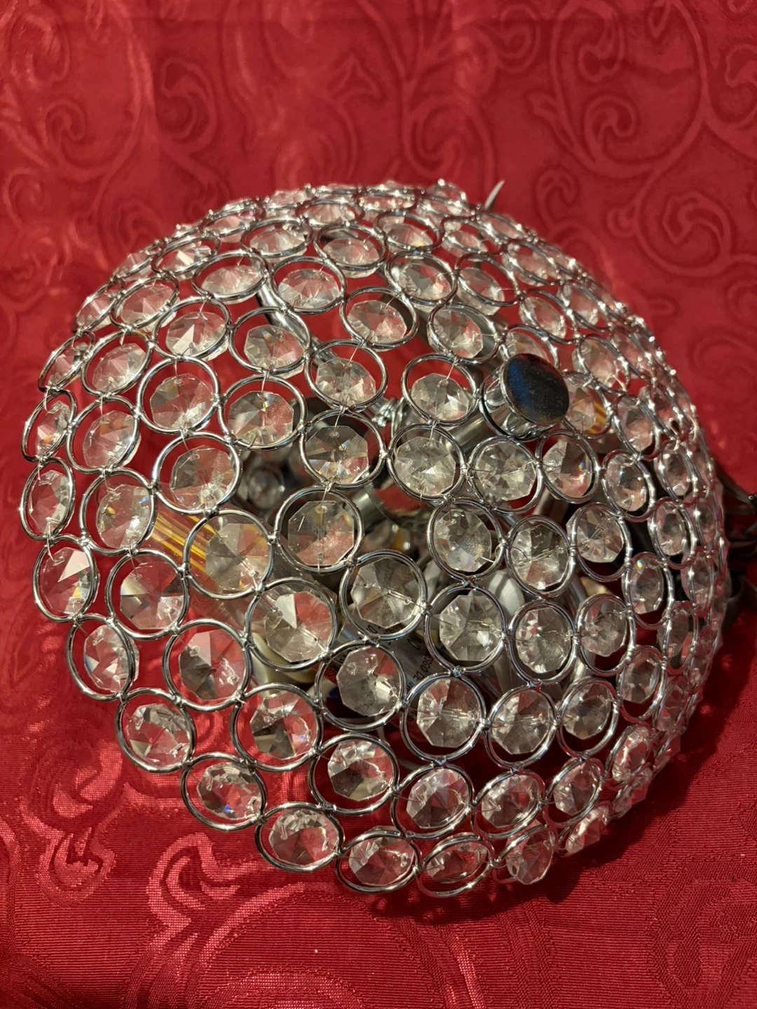 Crystal Globe Flush Mount Ceiling Light