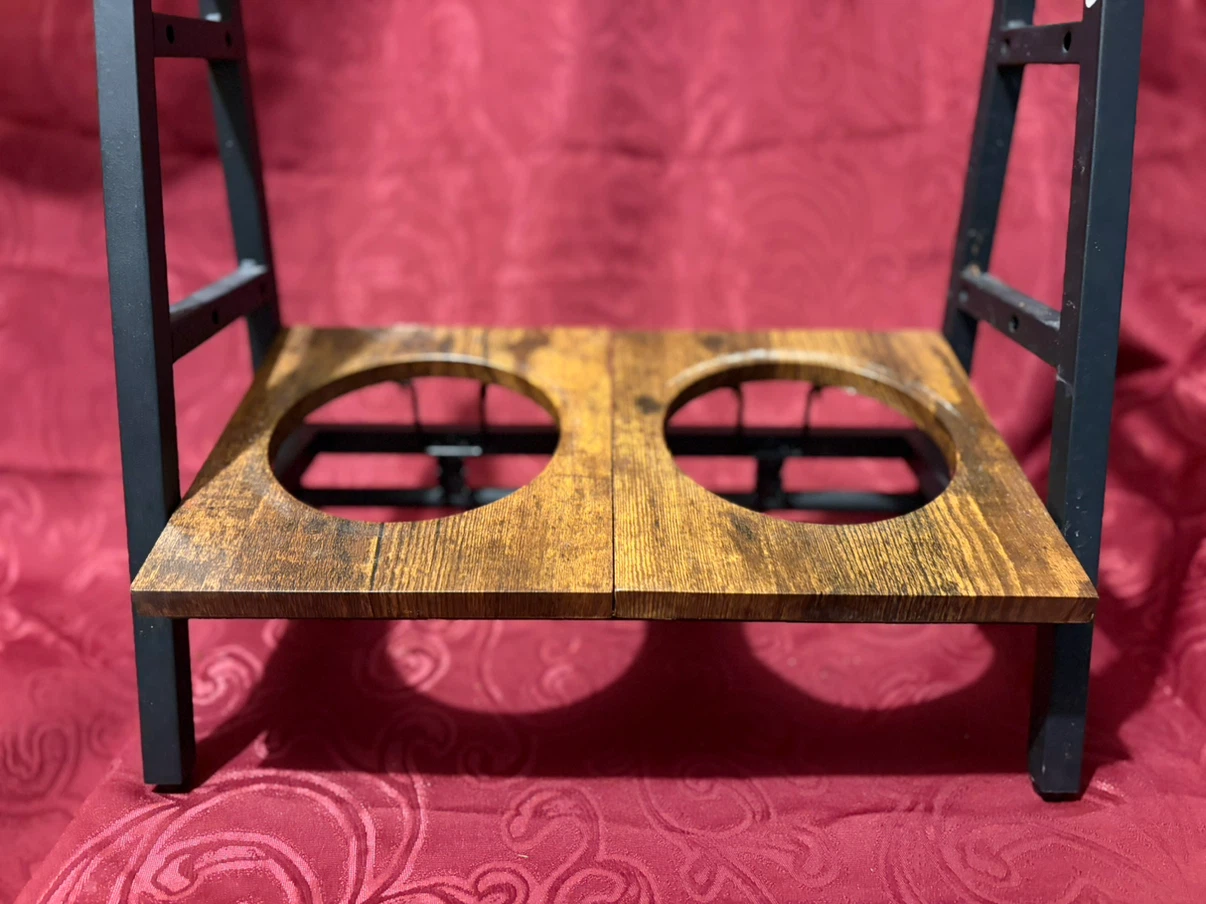 Raised Double Pet Bowl Stand