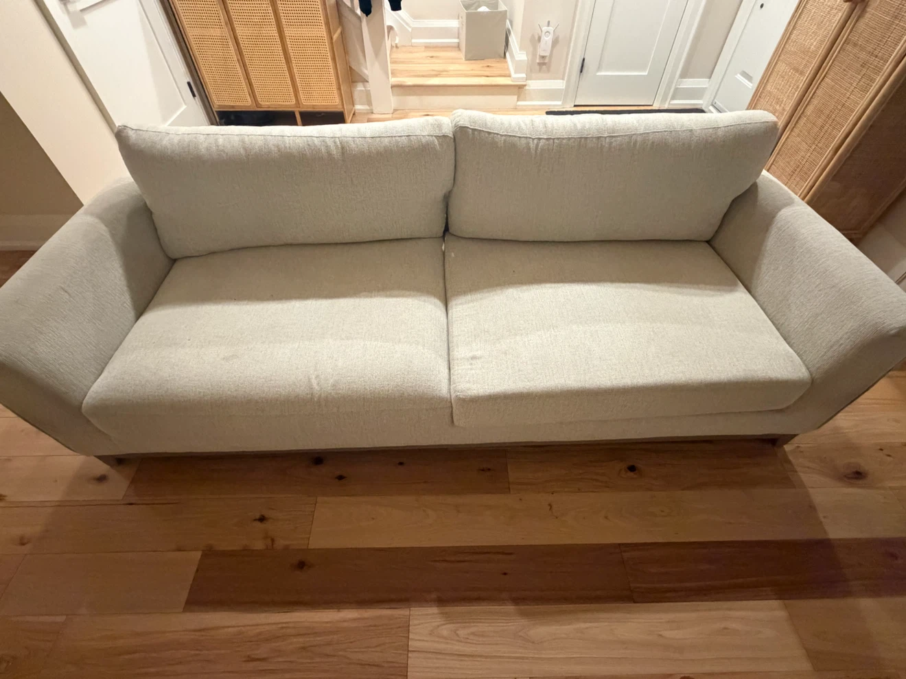 Modern Light Beige Fabric Sofa