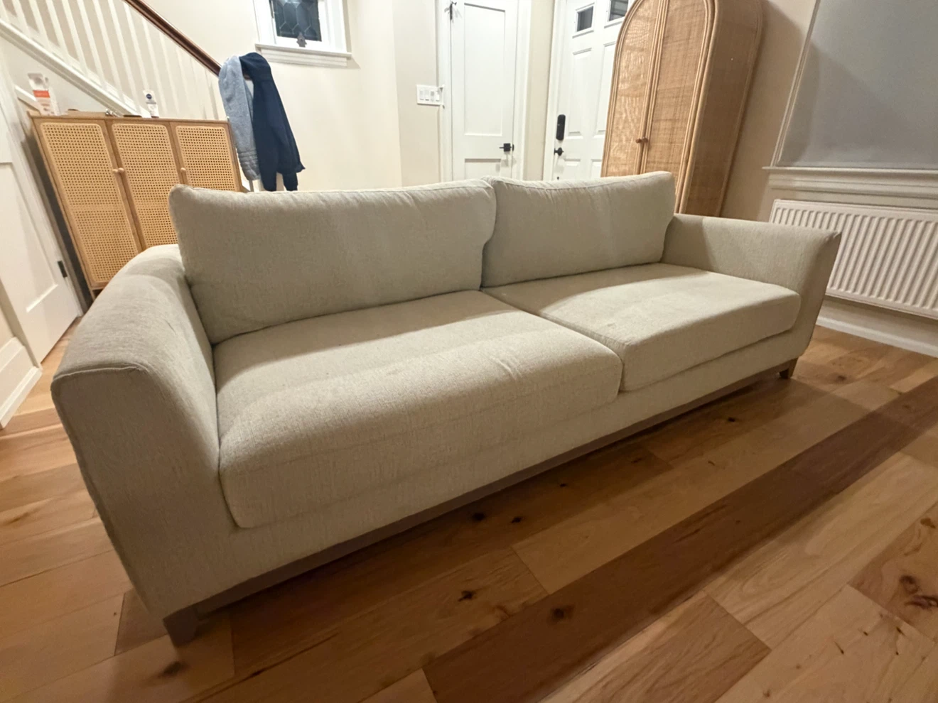 Modern Light Beige Fabric Sofa - photo 2