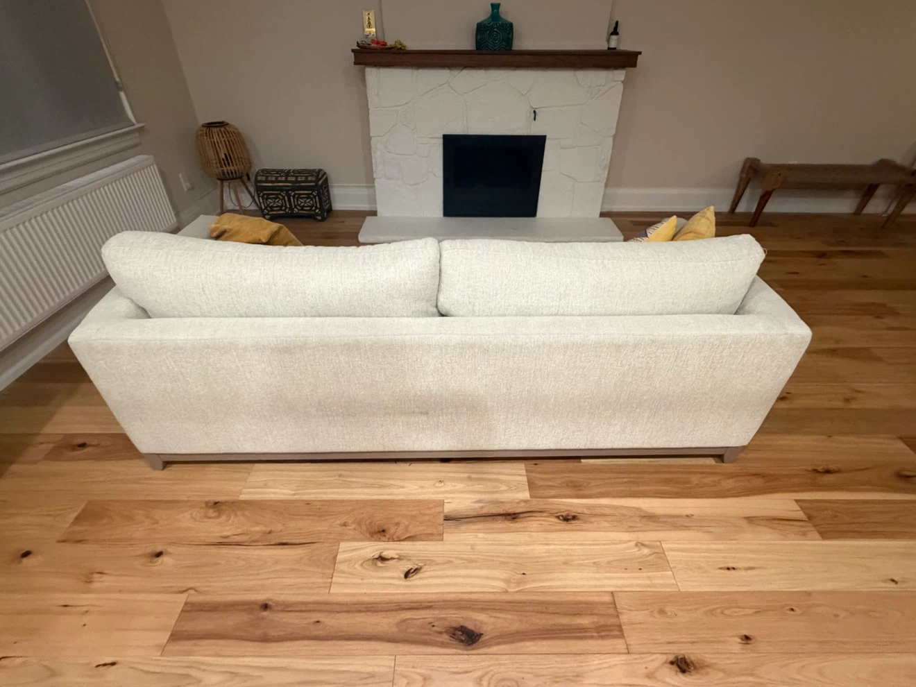 Modern Light Beige Fabric Sofa - photo 3
