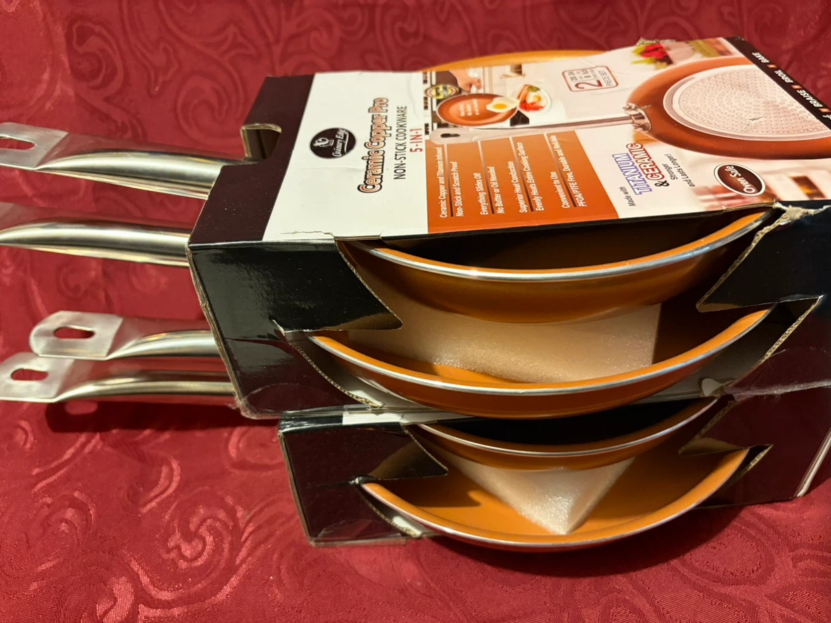Culinary Edge Ceramic Copper Pro 2-Piece Pan Set