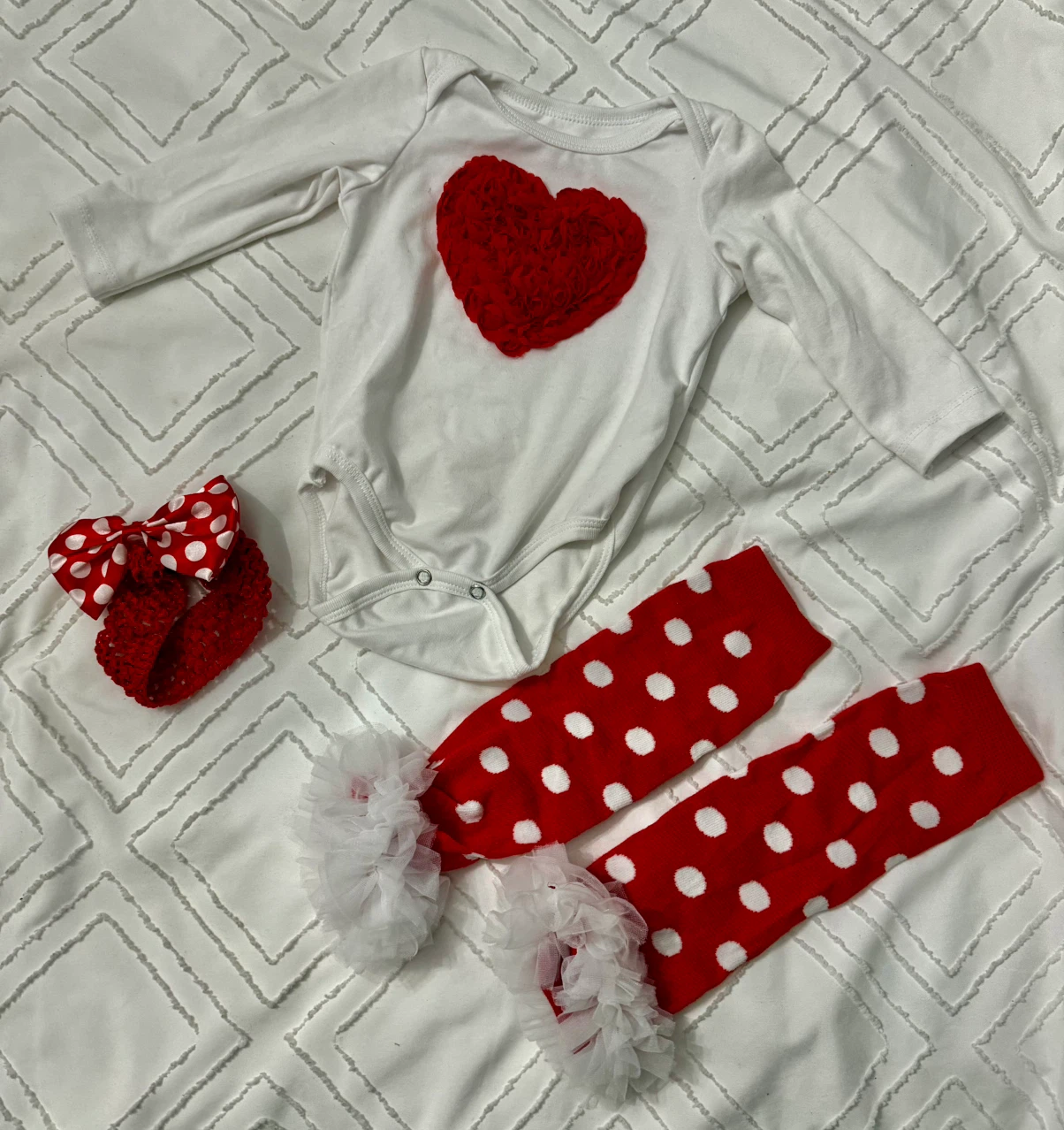 Baby Girl Heart Outfit Set