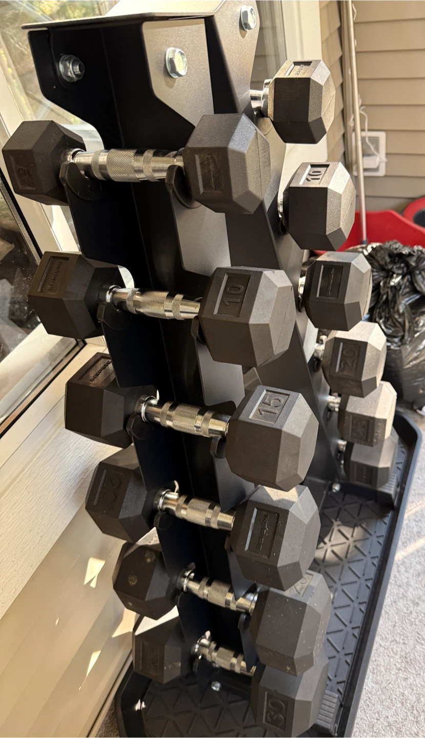 Inspire Fitness 210 lb Coated Hex Dumbbell Set - photo 2