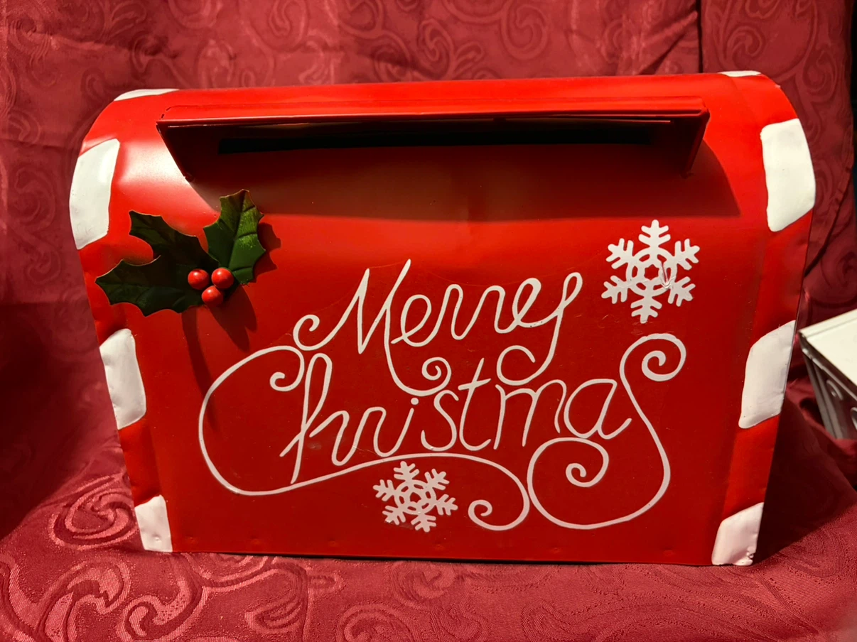 Christmas Metal Mailbox Decor