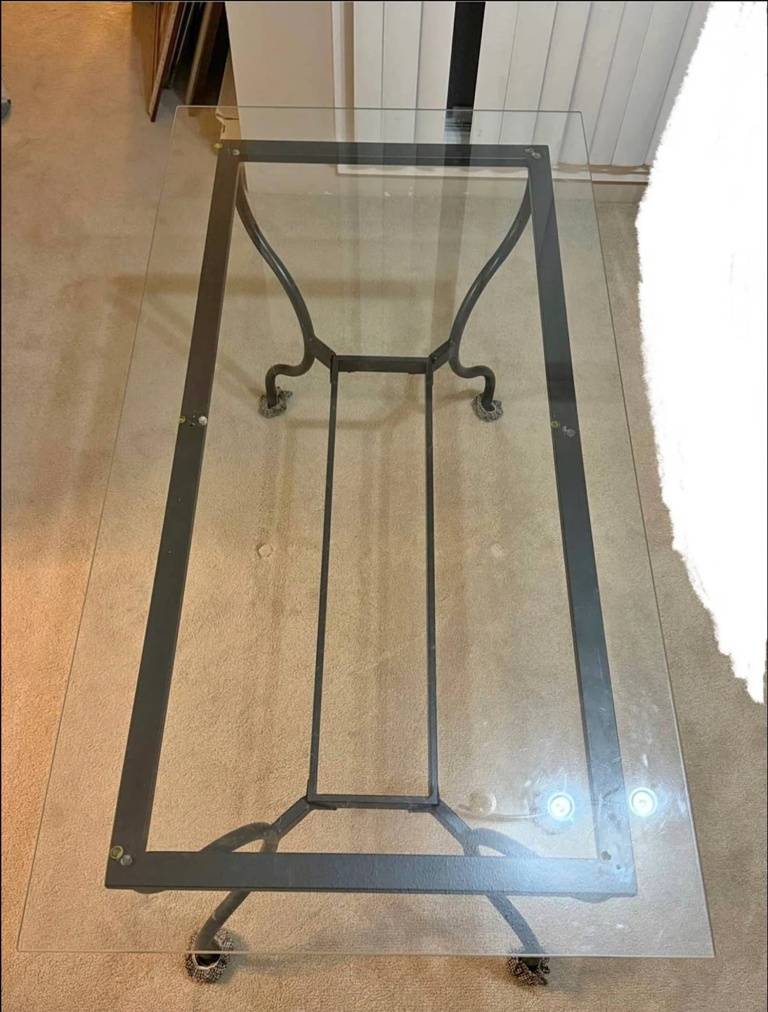 Metal and Glass Coffee Table