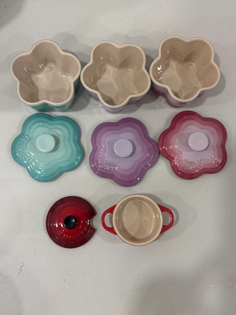 Le Creuset Flower Ramekin Set of 3