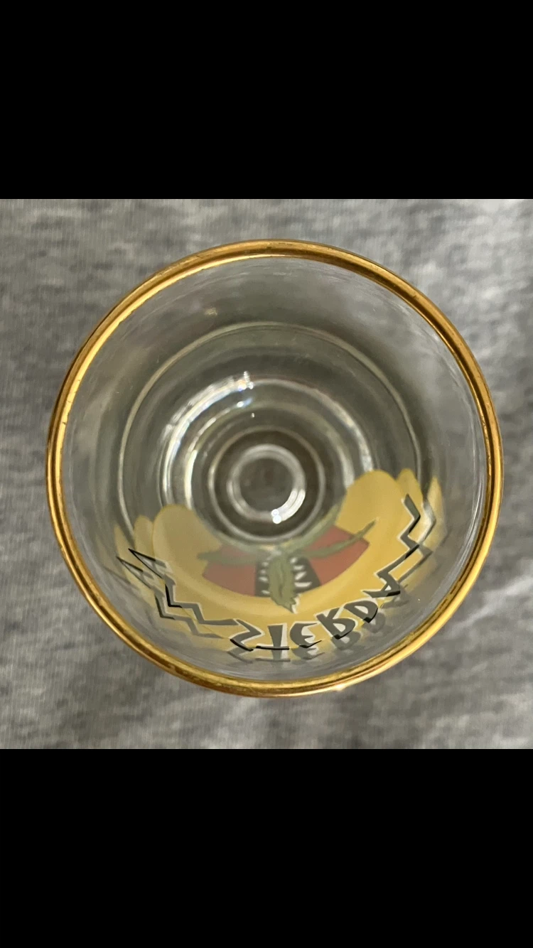 Vintage Amsterdam Shot Glass Gold Rim Souvenir 🥃🇳🇱💚💛❤️🤍🖤 - photo 5