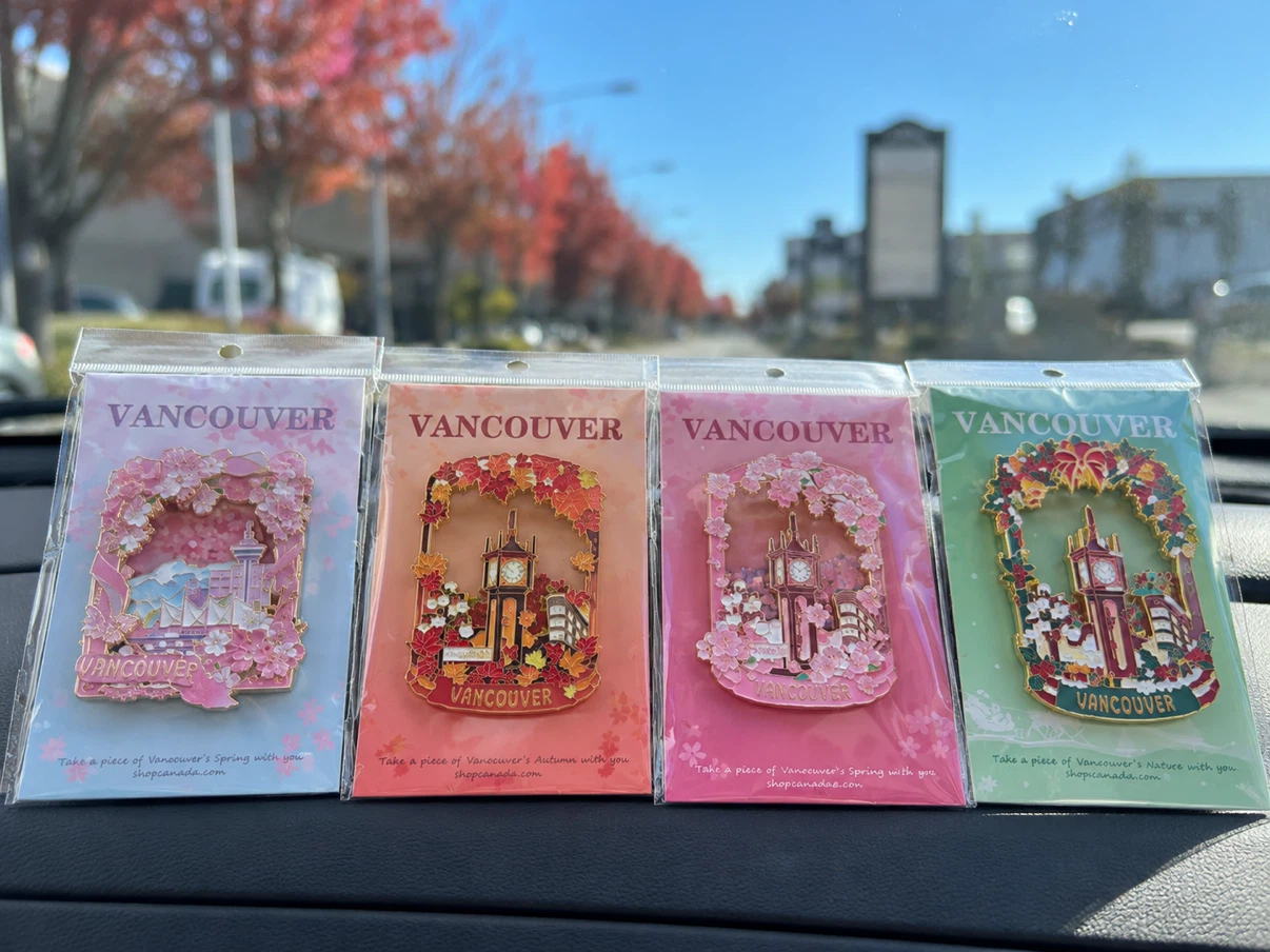 🌸🍁 A Little Piece of Vancouver! 🇨🇦 limited edition fridge magnet
