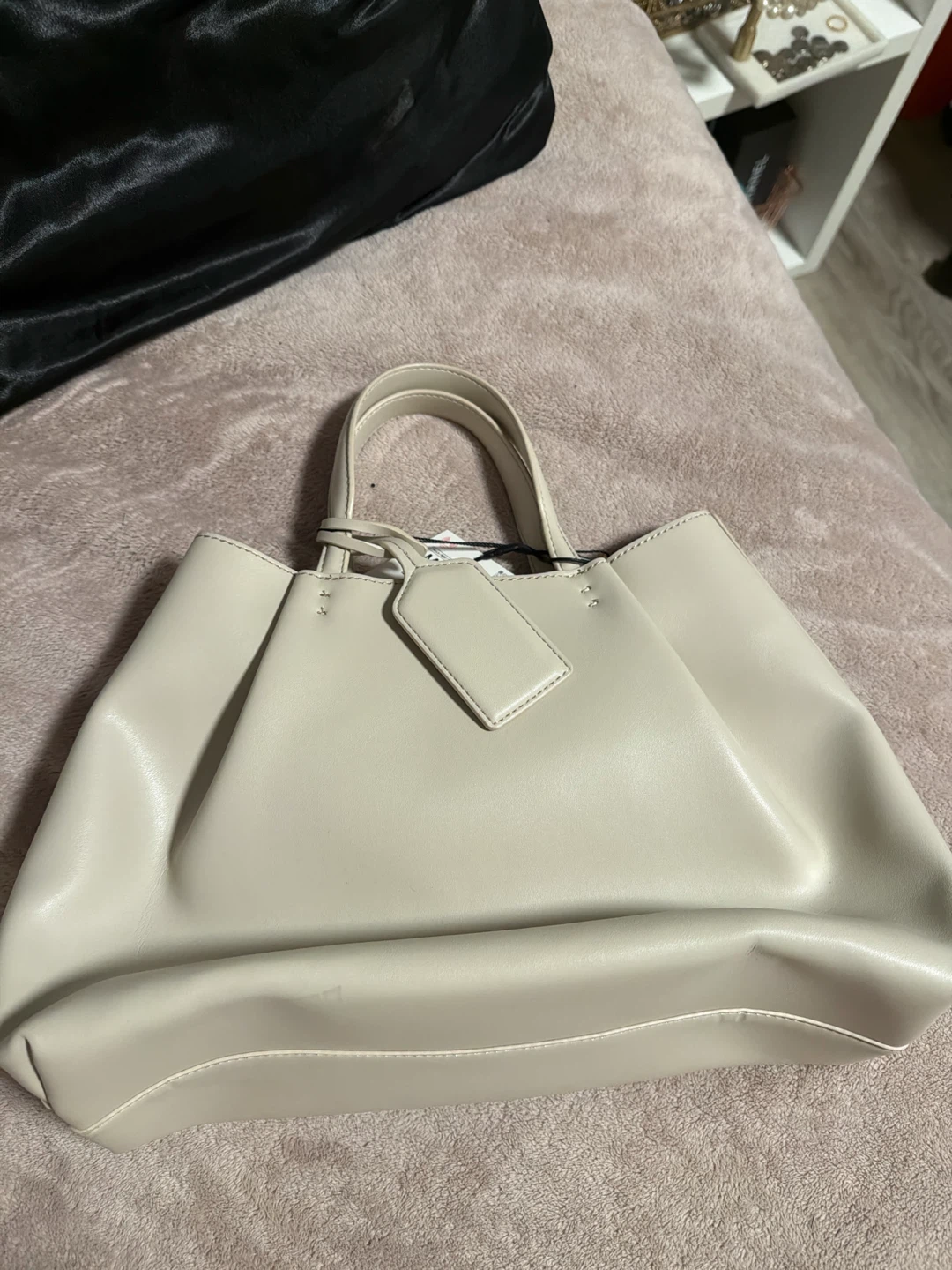 Zara cream handbag