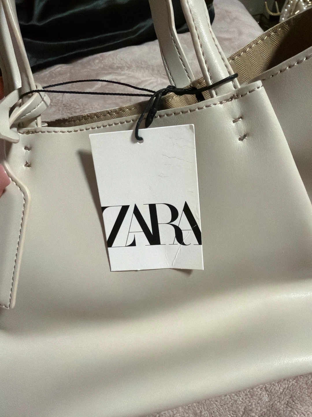 Zara cream handbag - photo 2