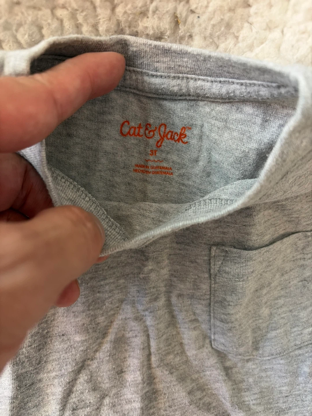 Cat & Jack Toddler Gray Pocket T-Shirt - photo 2