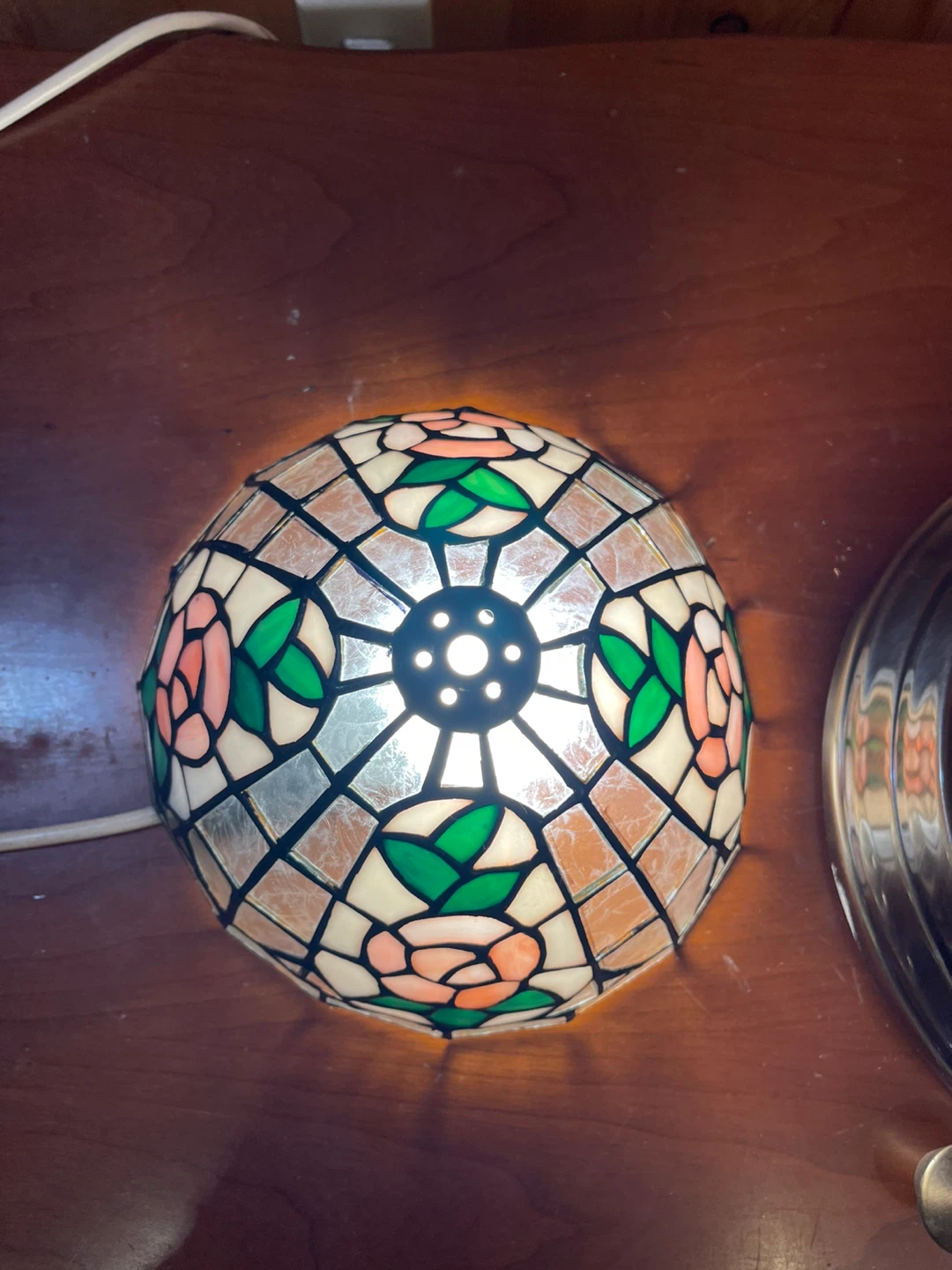A beautiful stained glass flush mounted ceiling light - photo 2