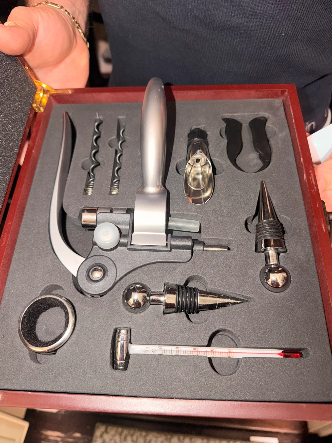 Wine Opener Tool Set with Wooden Case