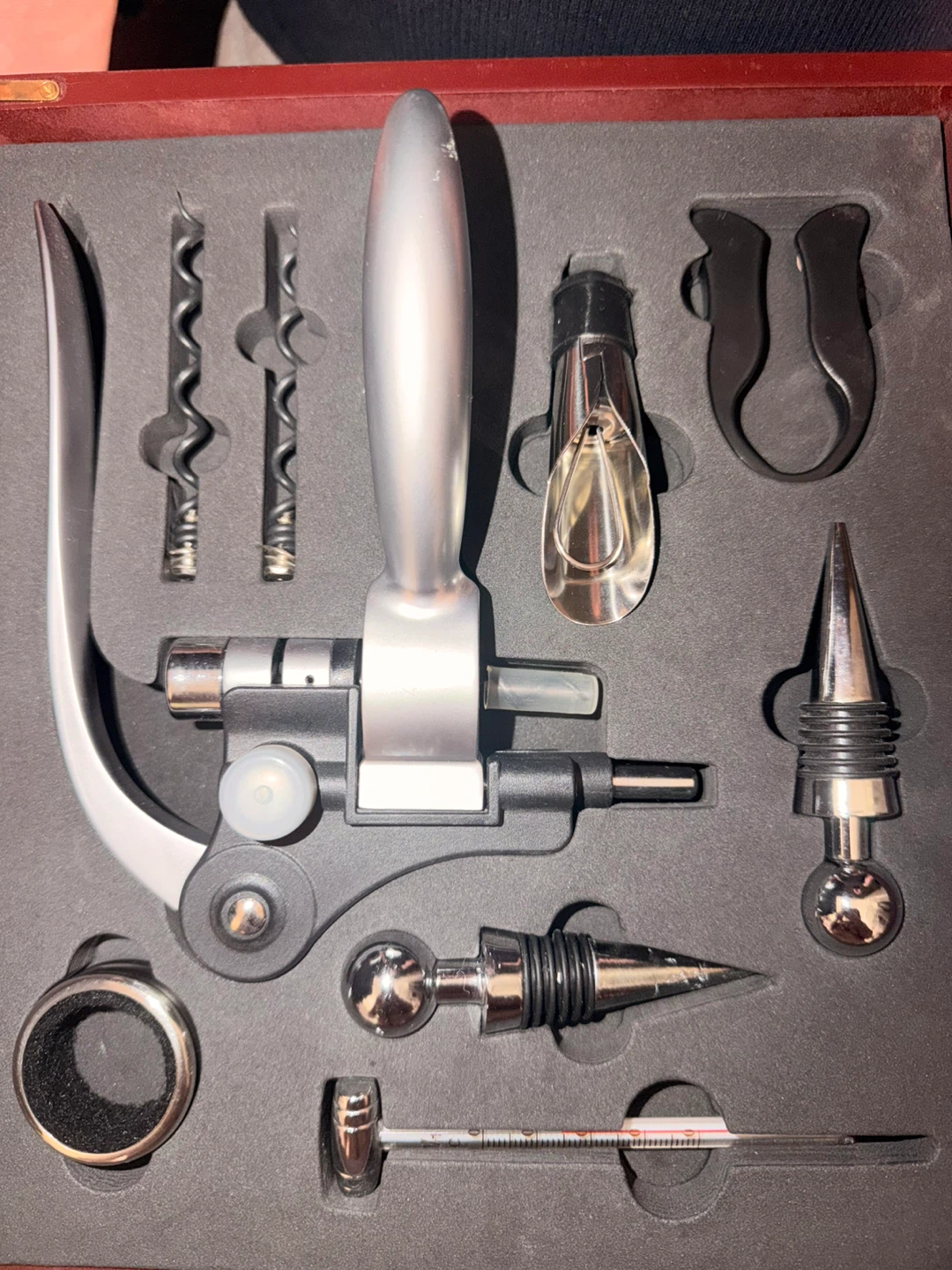 Wine Opener Tool Set with Wooden Case - photo 3