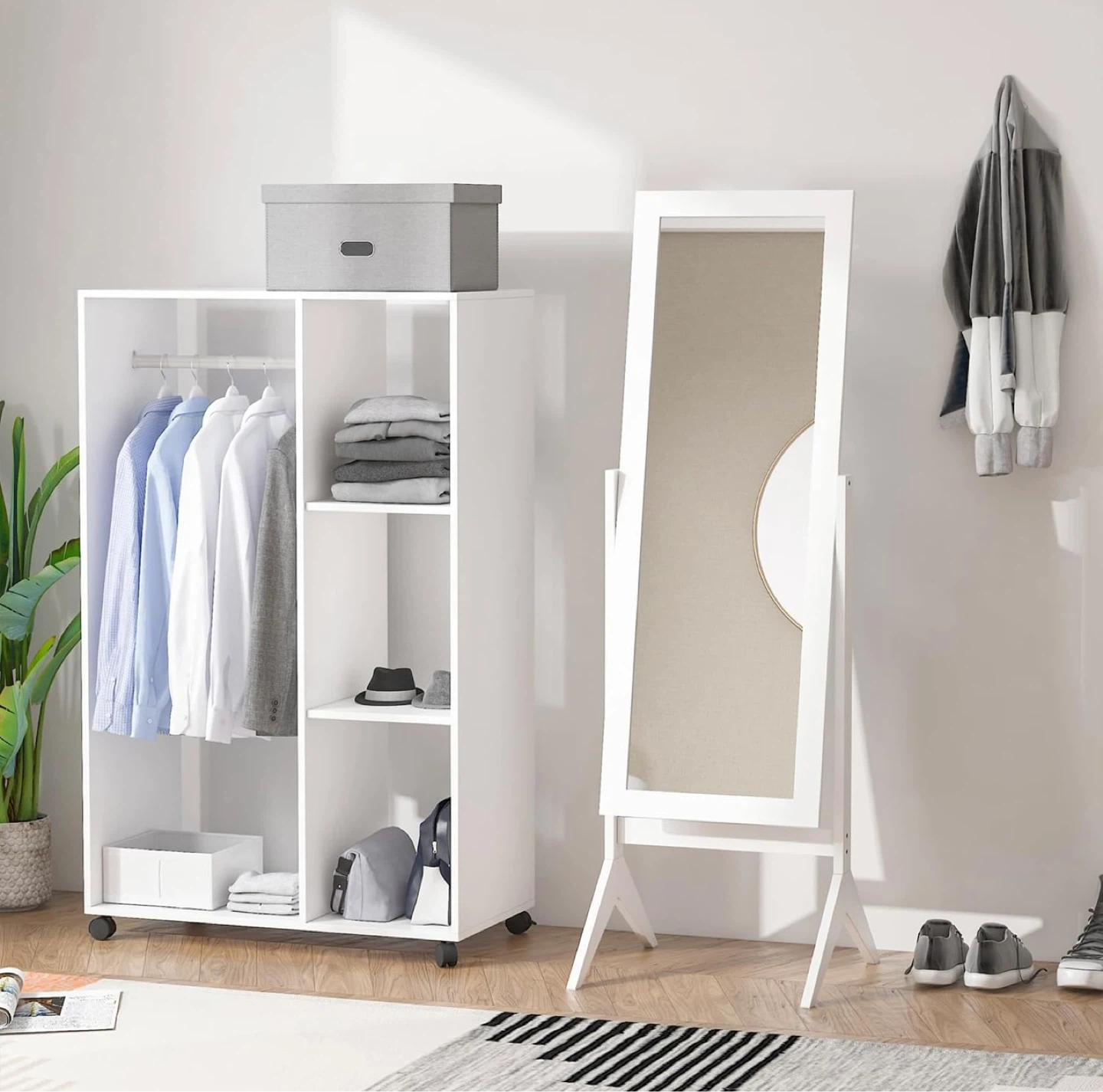 White Full Length Standing Mirror - photo 2