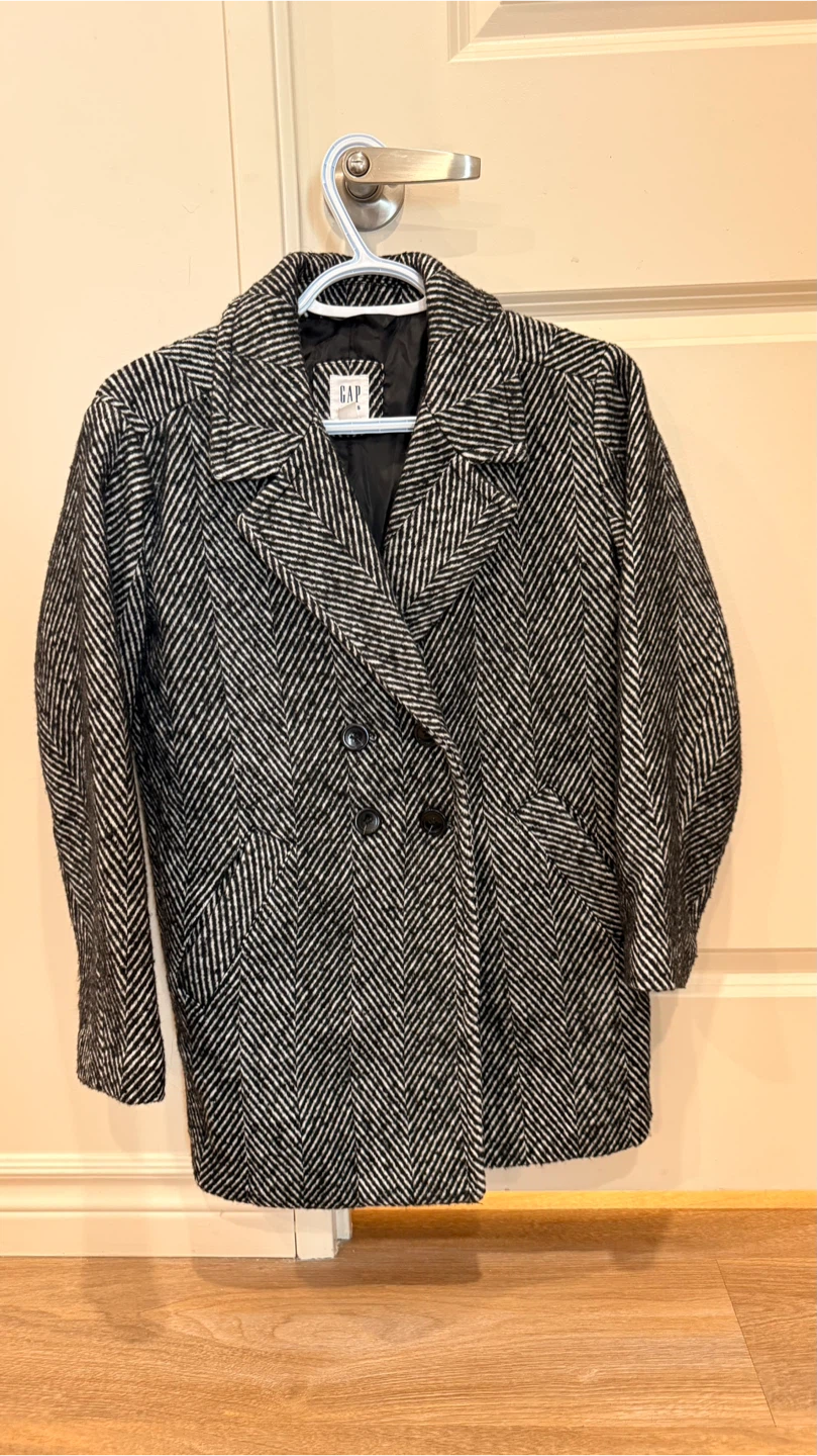 Gap Herringbone Double Breasted Coat