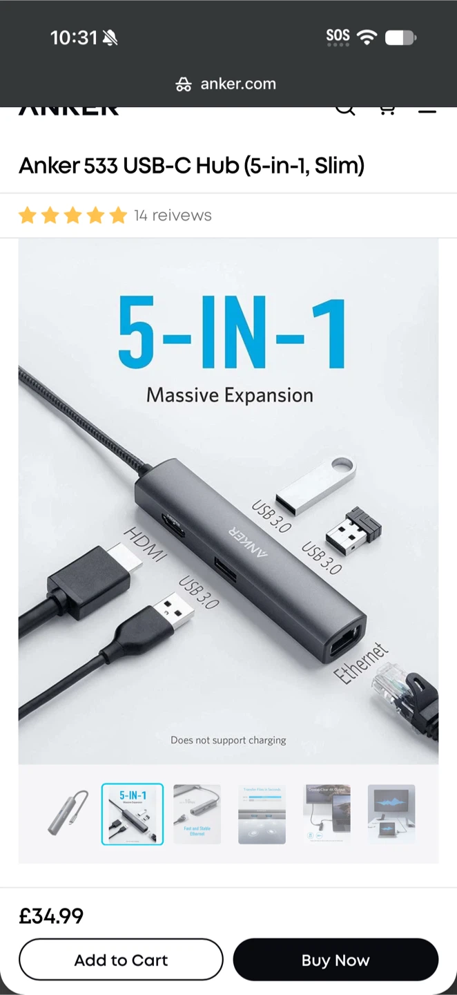 Anker 533 USB-C Hub 5-in-1 Slim - photo 3