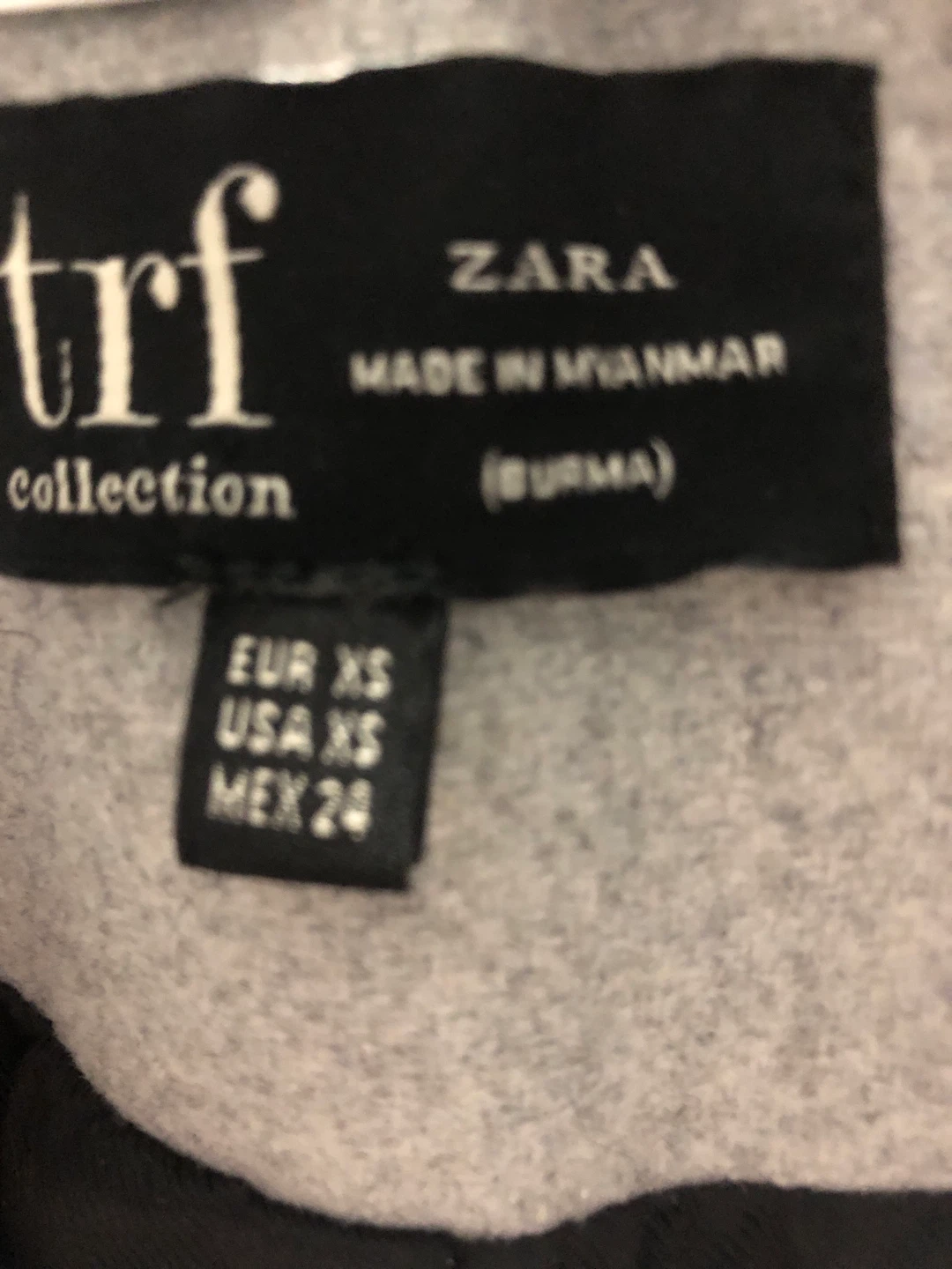 Zara TRF Grey Double-Breasted Coat Size XS - photo 3