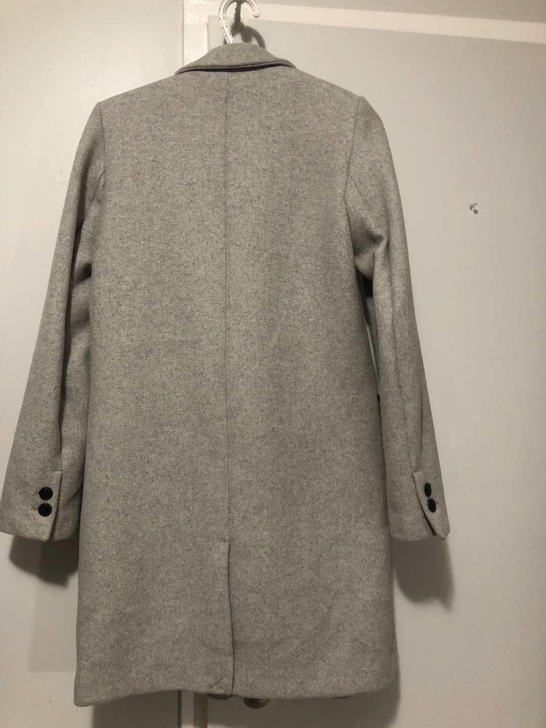 Zara TRF Grey Double-Breasted Coat Size XS - photo 5