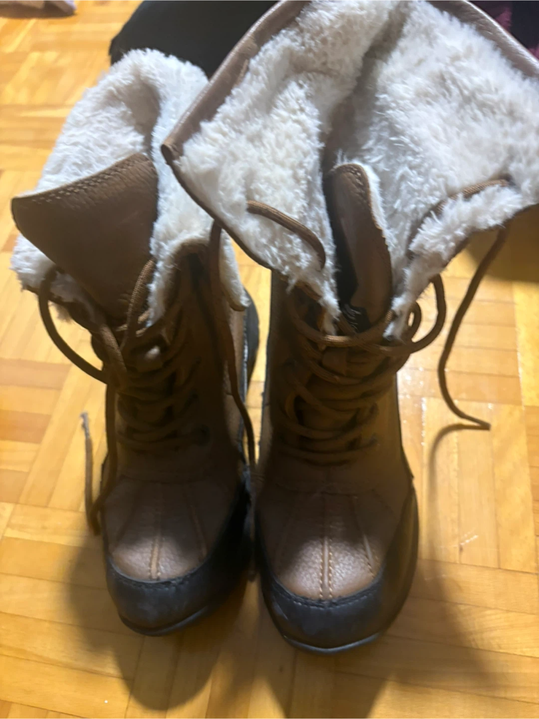 Women's Brown Fur-Lined Winter Boots - photo 2