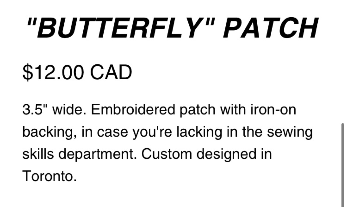“NO FUN” Brand Butterfly Patch +Free “destructible” Sticker! - photo 4