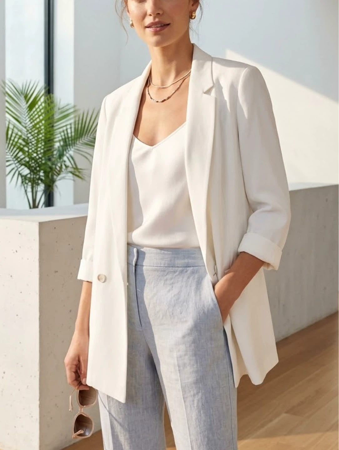 Club Monaco White Blazer