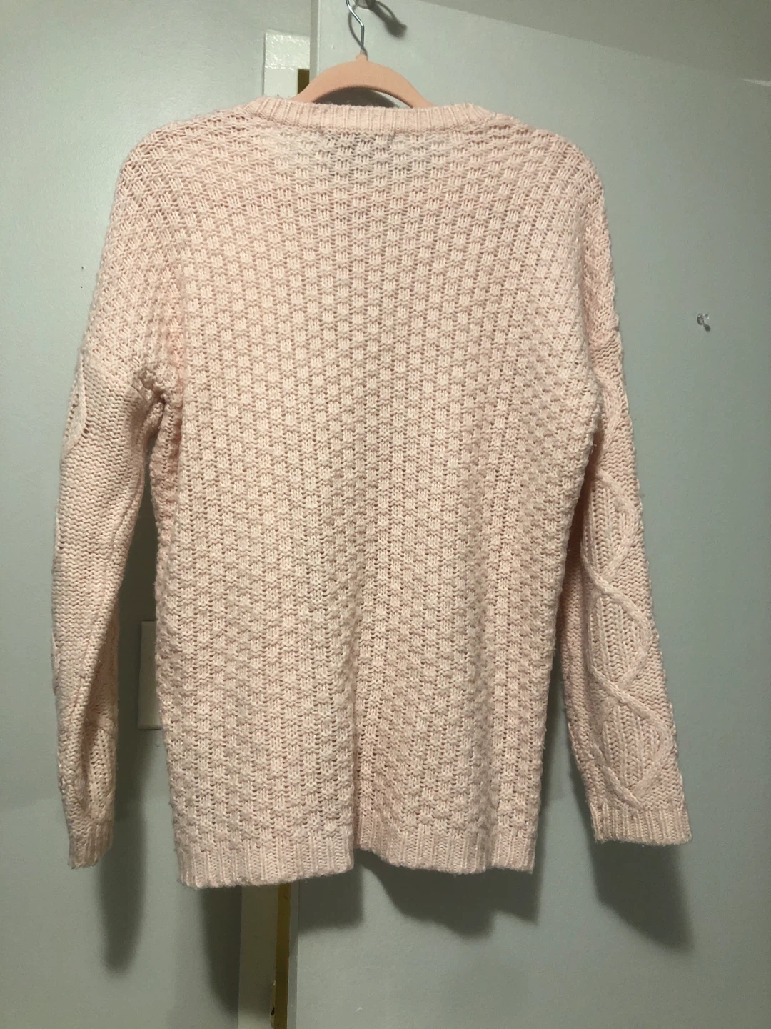 Suzy Shier Pale Pink Cable Knit Sweater - photo 3