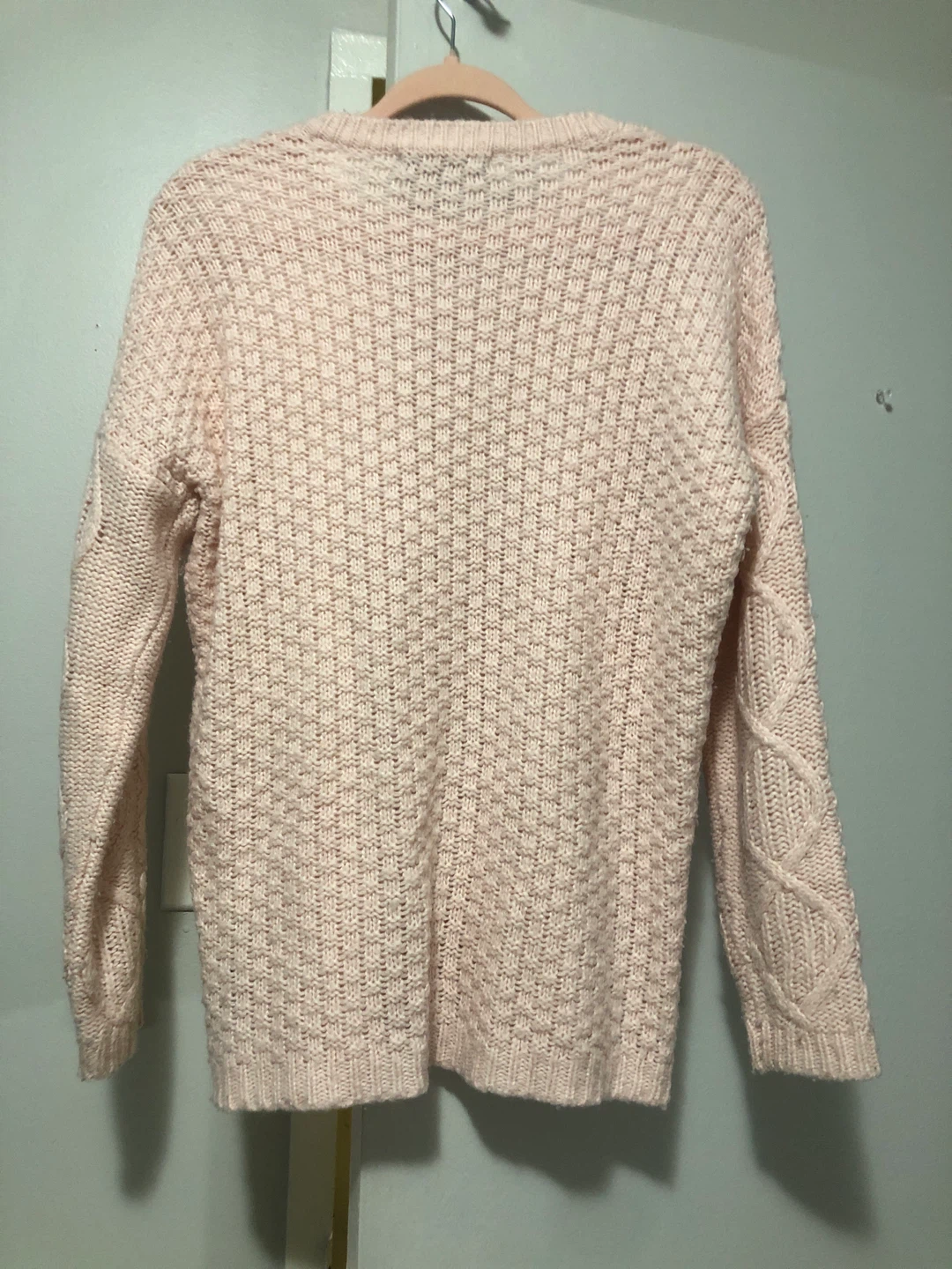Suzy Shier Pale Pink Cable Knit Sweater - photo 4
