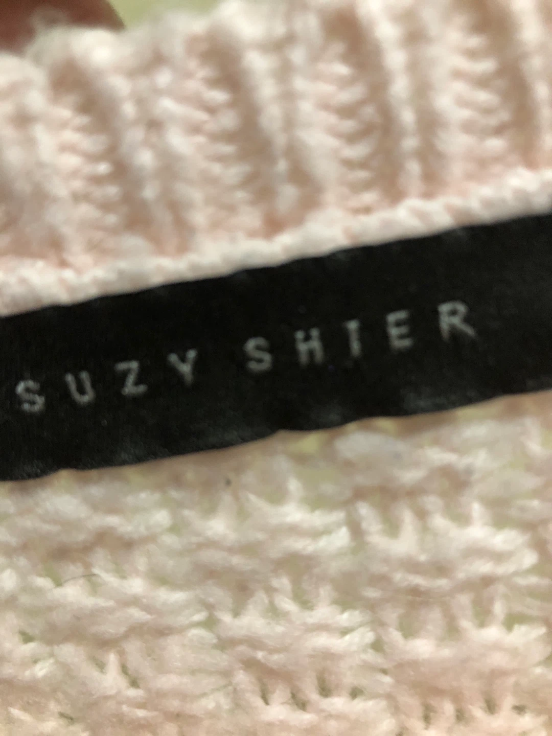 Suzy Shier Pale Pink Cable Knit Sweater - photo 5