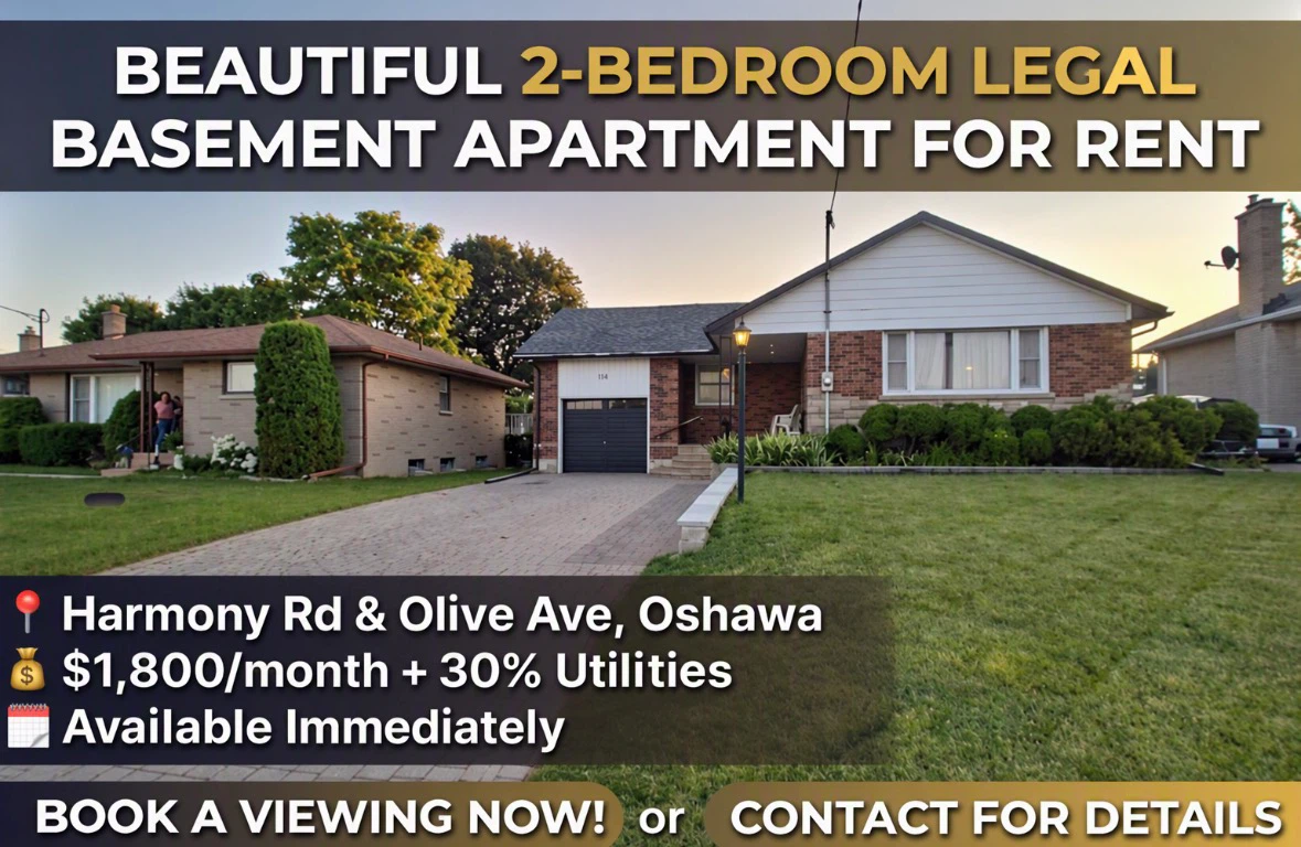2-Bedroom Legal Basement Apartment for Rent