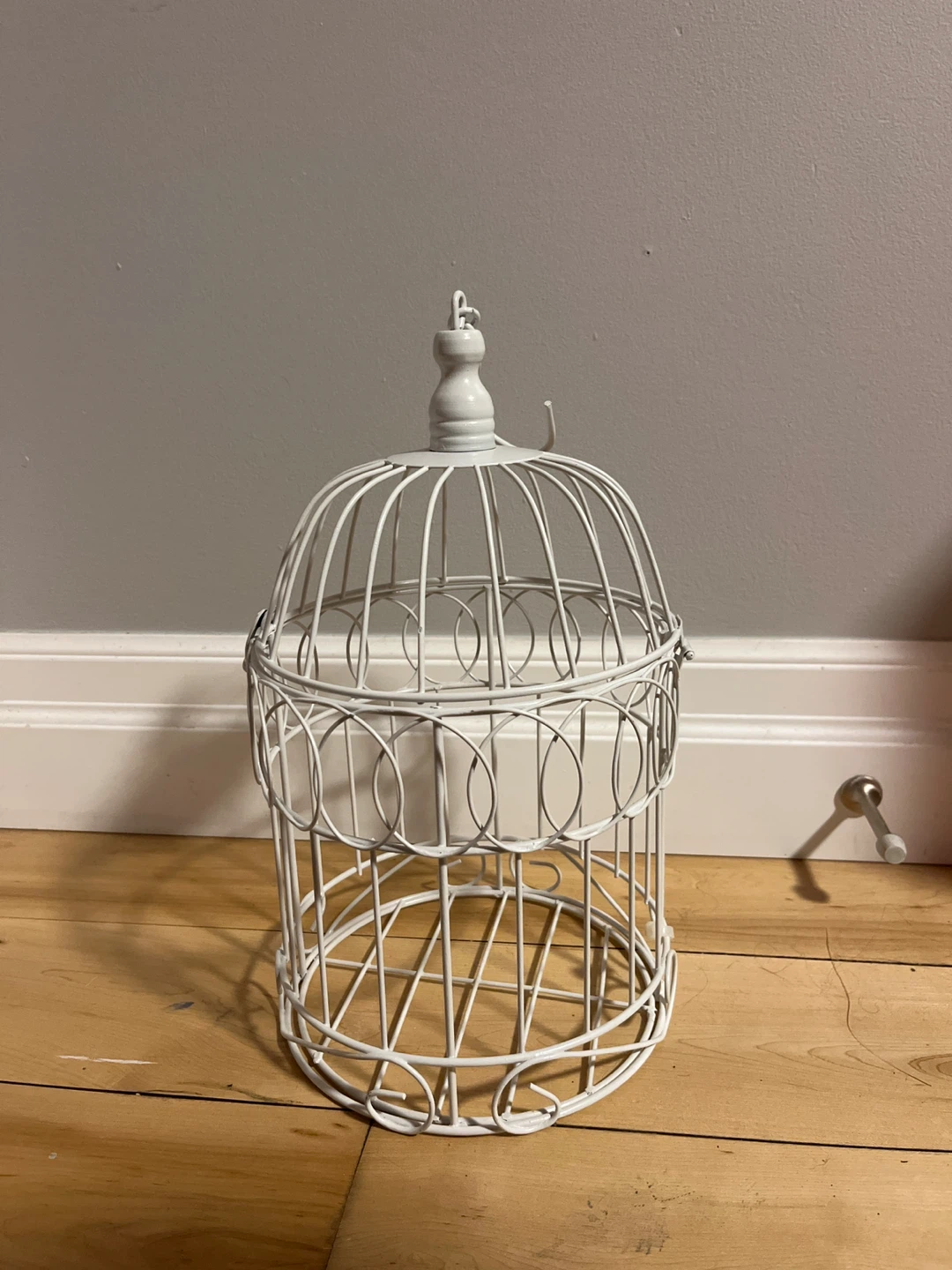 White Decorative Metal Birdcage