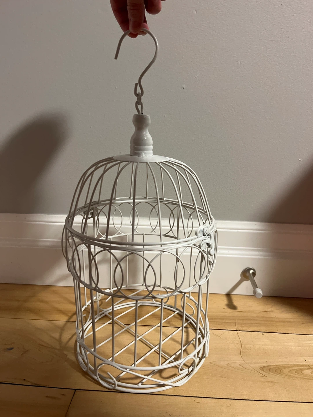 White Decorative Metal Birdcage - photo 2