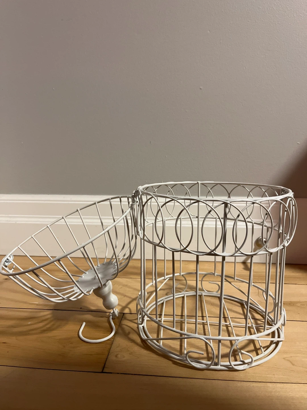 White Decorative Metal Birdcage - photo 3