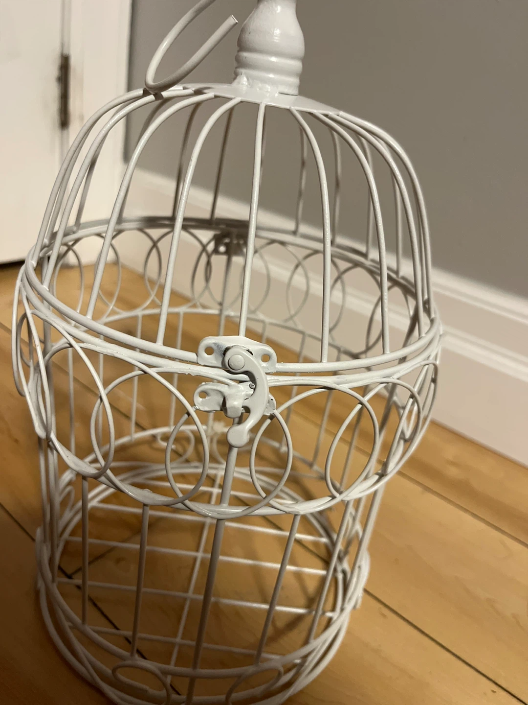 White Decorative Metal Birdcage - photo 4