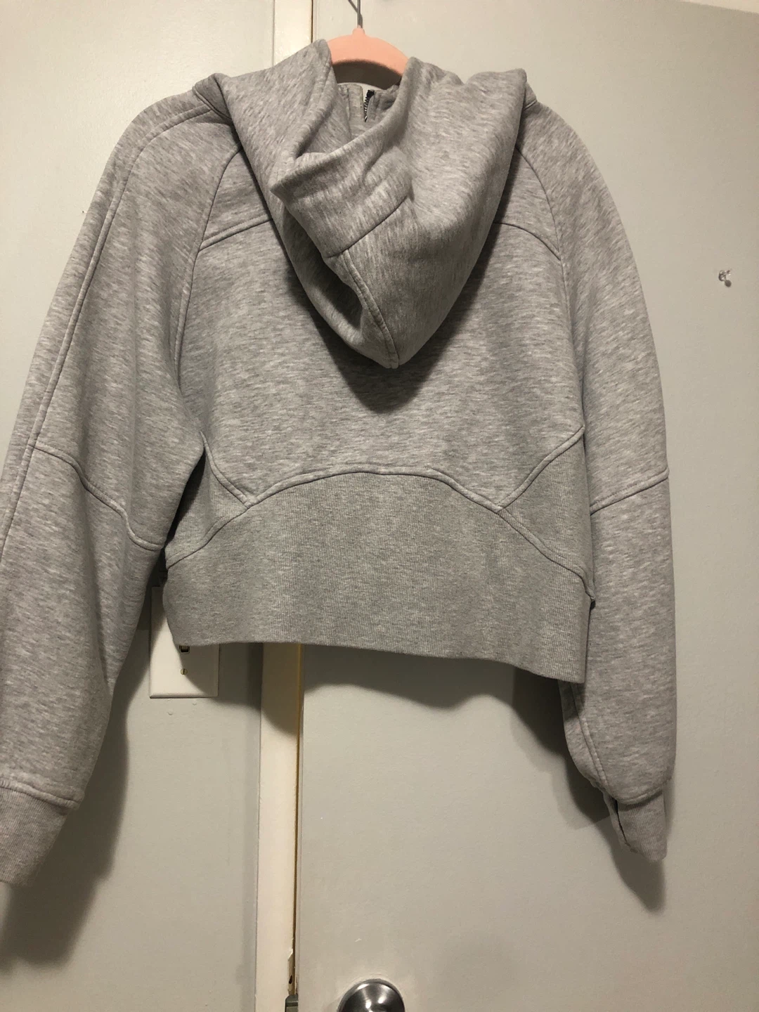 Grey cropped zip-up hoodie - photo 5