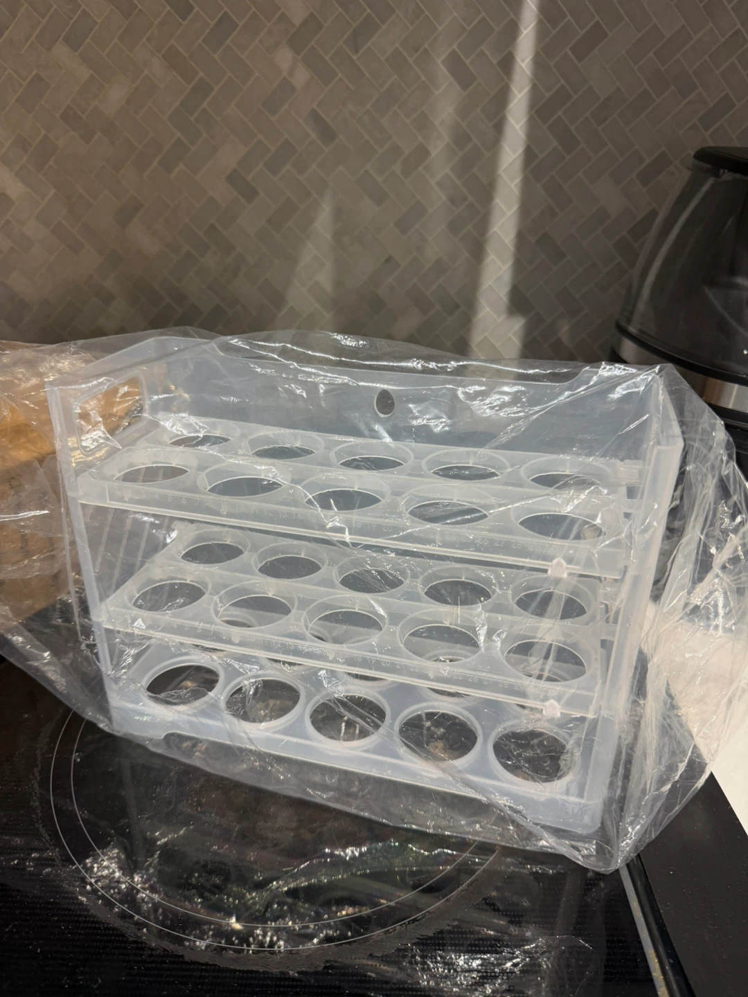 Clear Plastic 3-Tier Egg Storage Holder