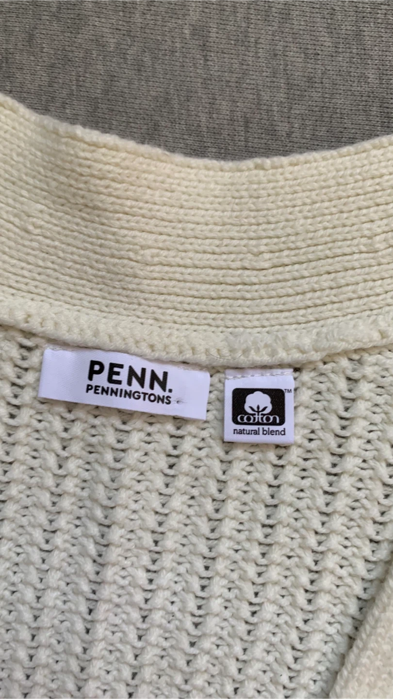 PENN Penningtons Cream Knit Vest - Size 3X - photo 3